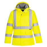 EC60 Mens Waterproof High Visability Eco Winter Work Jacket Yellow, 2X-Large
